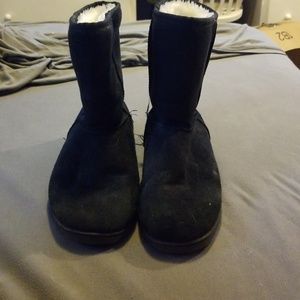 Size 8 Black short fur boots.